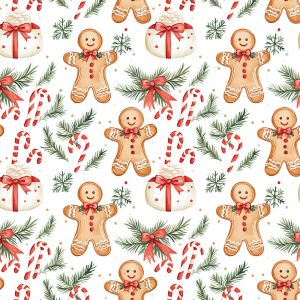 Greaseproof Paper - Gingerbread Land, 25 pieces