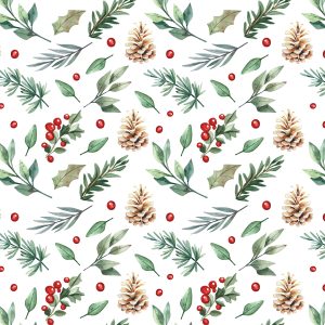 Greaseproof Paper - Christmas Foliage, 25 pieces