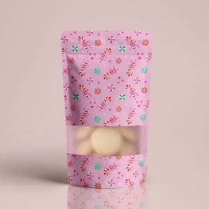 Stand-Up Cookie Pouch - Pink Peppermint Dreams, 10 pieces
