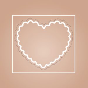 BLANK Wavy Heart Cookie Stamp