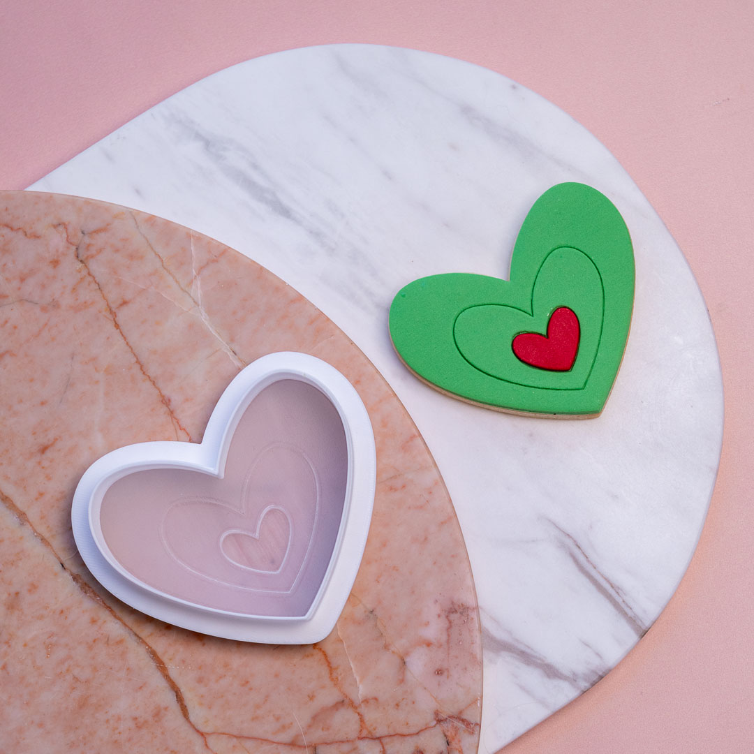 Radiating Heart Cookie Stamp and Cutter - Image 4