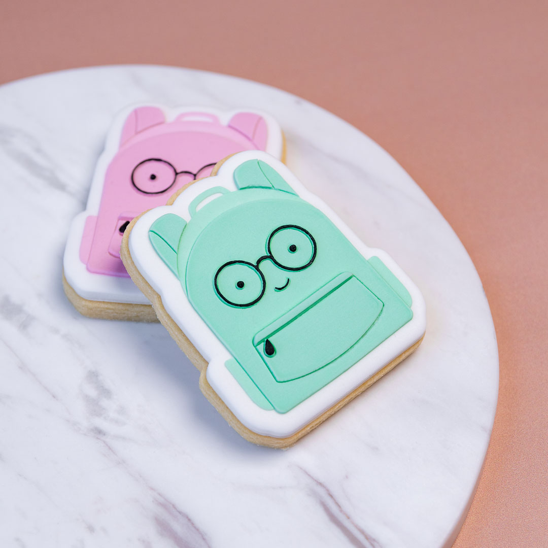 School Backpack Cookie Stamp with Cutter