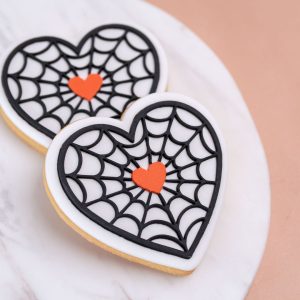 Cobweb Heart Cookie Stamp With Cutter