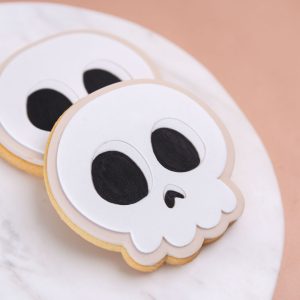 Creepy Eyed Skull Halloween Cookie Stamp With Cutter