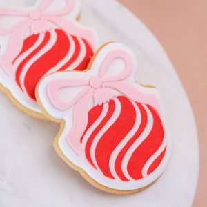 Striped Bauble Cookie Stamp and Cutter