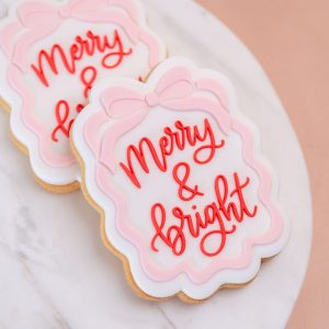 Merry and Bright Plaque Cookie Stamp and Cutter