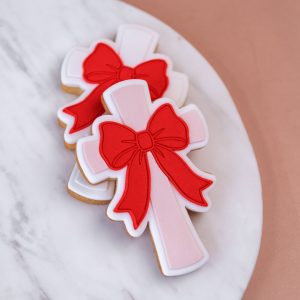 Crucifix with Bow Cookie Stamp and Cutter