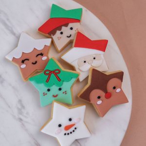 Mini Star Characters X6 Cookie Stamp and Matching Cutter BUNDLE