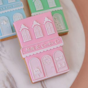 Milk & Cookie Co. Christmas Village Cookie Stamp and Cutter