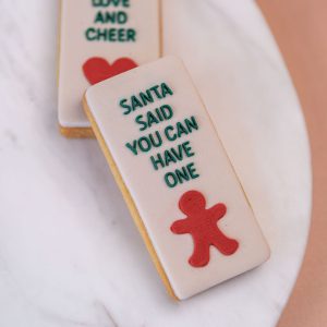Small Santa Said Cookie Stamp and OPTIONAL Cutter