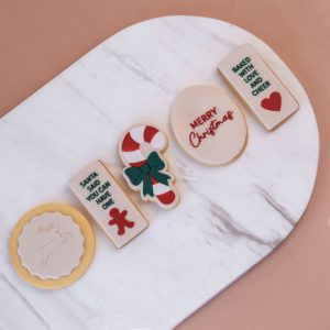 Santa's Sweets Selection Cookie Stamps X5 and Matching Cutters X4 BUNDLE