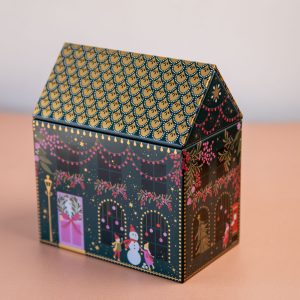 Sara Miller Small Christmas House Tin