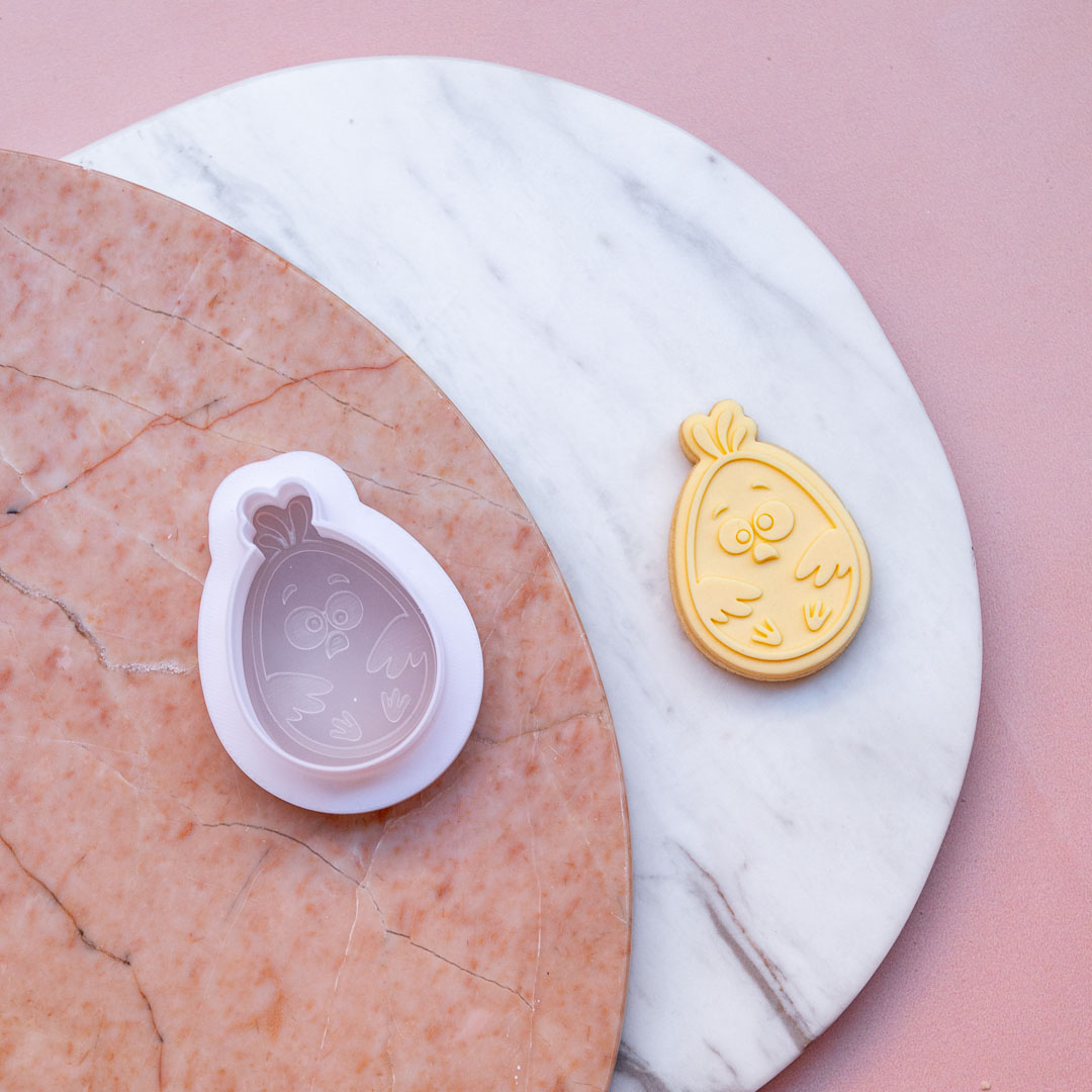 Mini Funny Chick Cookie Stamp with Cutter - Image 3