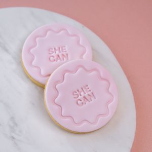 She Can Debosser Cookie Stamp