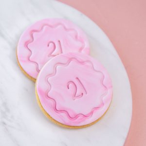 Wavy Number Cookie Debosser